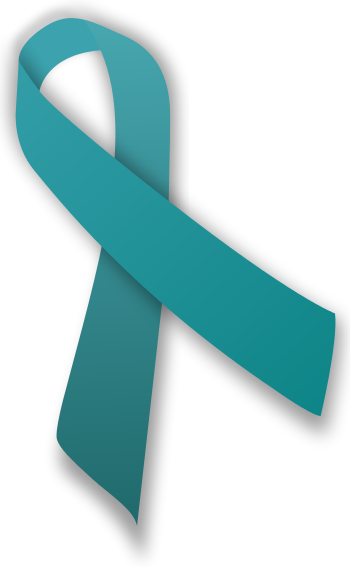 English: A teal ribbon, which is an awareness ... English: A teal ribbon, which is an awareness ...